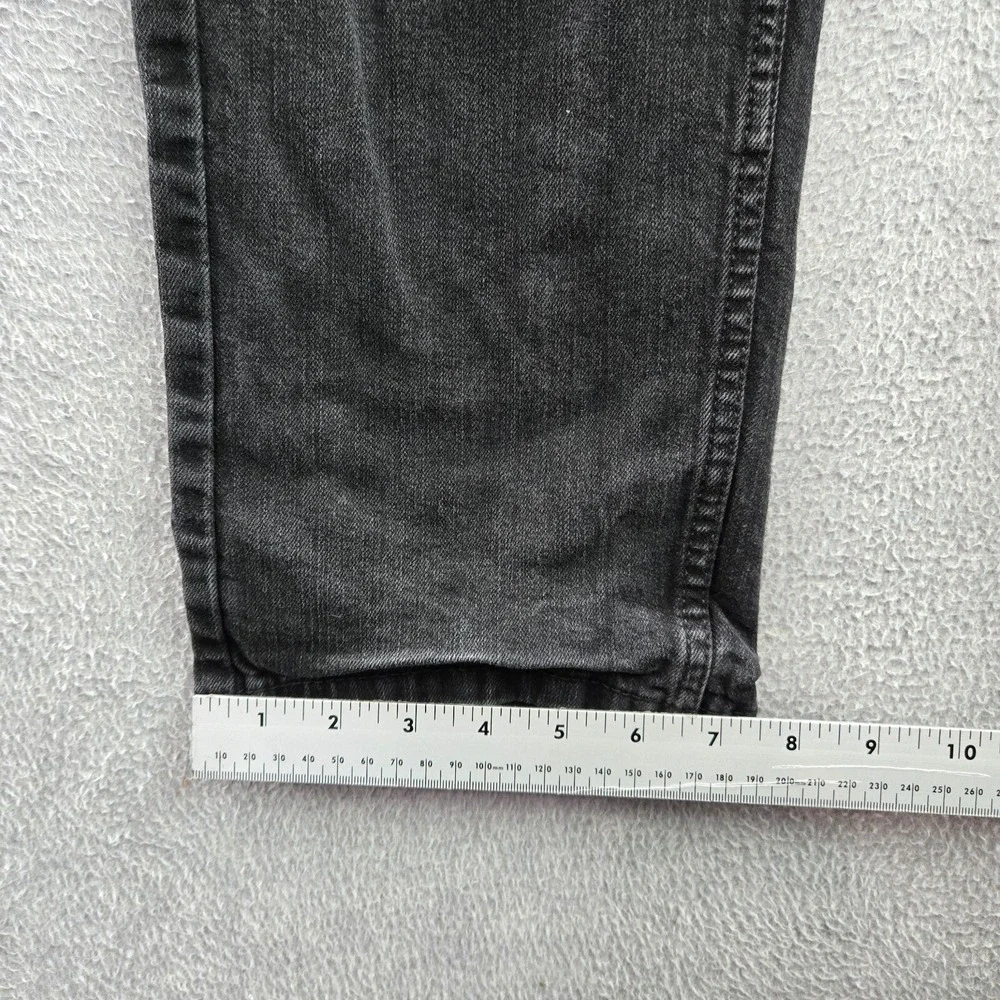 Levi's 505 Men Jeans 36X32 Black Regular Fit Straight Mid Rise‎ Cotton Elastane